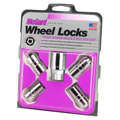 Mcgard Wheel Lock Nut Set - 4Pk. (Cone Seat) M14x1.5 / 21Mm & 22Mm Dual Hex / 1.639In. L - Chrome 1