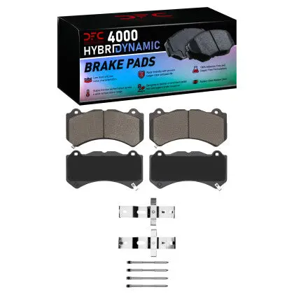 Dfc 2015-2023 Dodge Challenger / Charger 6 Piston Front 4000 Hybridynamic Brake Pads And Hardware Kit 1