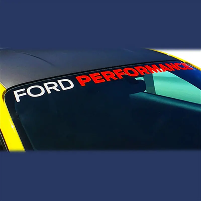 Ford Performance 2015-2017 Mustang Windshield Banner Ford Performance - White / Red 2