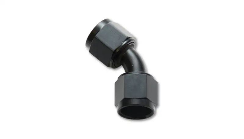Vibrant -12An X -12An Female Flare Swivel 45 Deg Fitting (An To An) -Anodized Black Only 1
