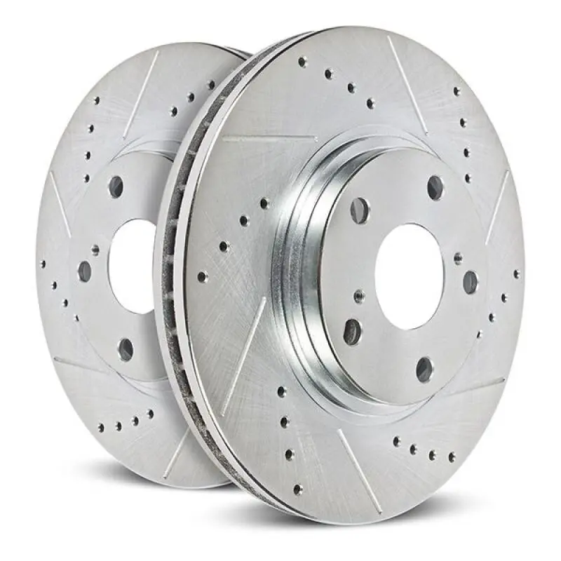 Power Stop 21-23 Ford Mustang Front Drilled & Slotted Rotor (Pair) 1