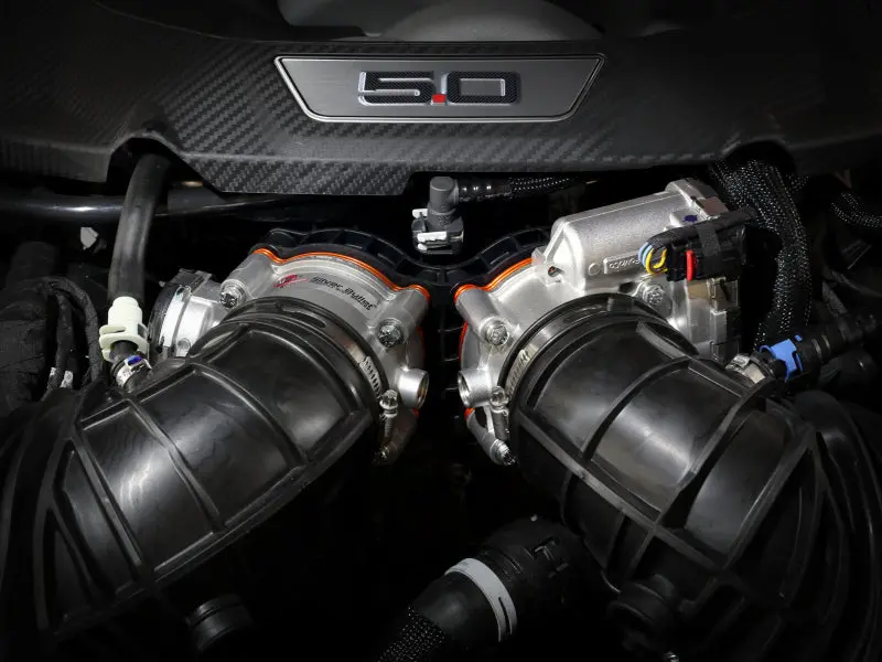 Afe 2024 Ford Mustang Gt/ 2024 Ford Mustang Dark Horse V8 5.0L Silver Bullet Throttle Body Spacer 2