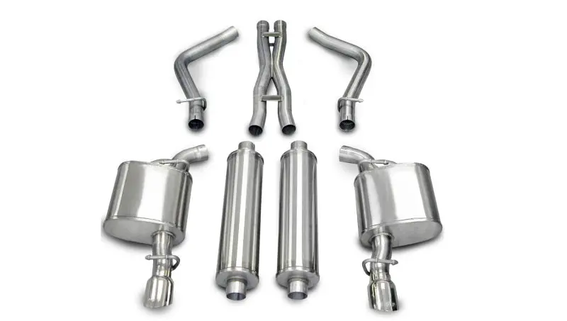 Corsa 2005-2010 Dodge Charger No Towing Hitch R/T 5.7L V8 Polished Xtreme Cat-Back Exhaust 2
