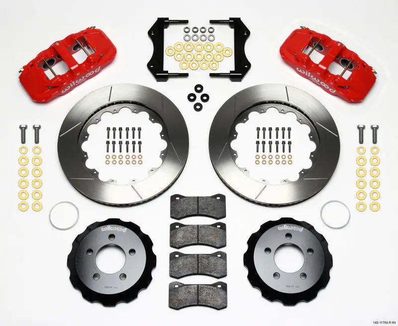 Wilwood Aero6 Front Hat Kit 14.25 Red 2006-10 Magnum/Challenger/Charger/300C 1