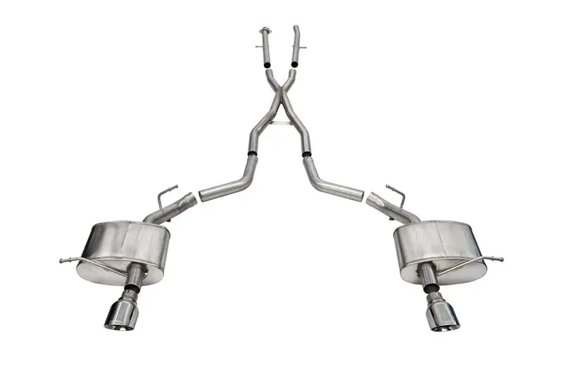 Corsa 2011-2025 Dodge Durango Xtreme 2.5In Cat-Back Dual Rear Exit W/ Single 4.5In Polished Tips 1