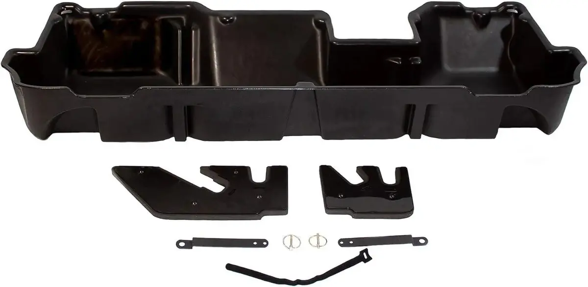 Du-Ha Under Seat Storage Fits 2019-2025 Ram 1500, Rho & Trx Crew Cab New Body Style | Black Heavy-Duty Back Seat Organizer, Includes 2-Piece Dividers | 30100 1
