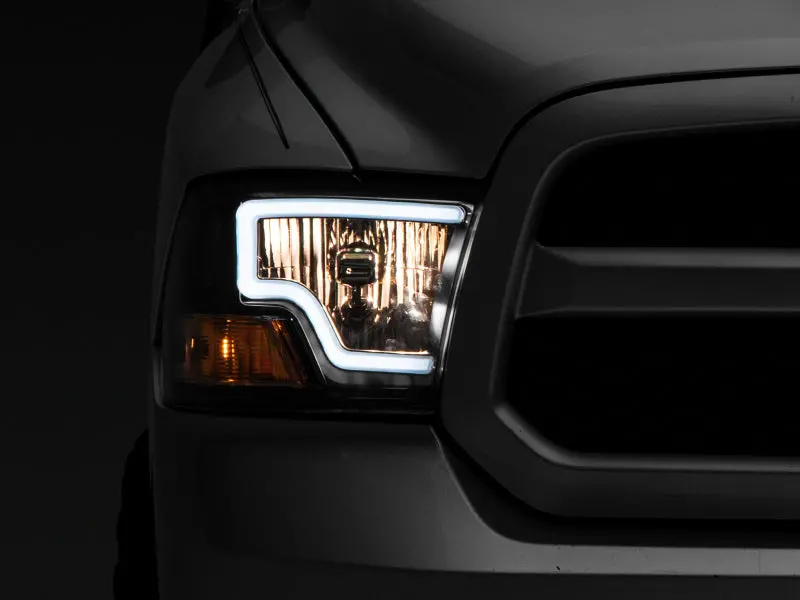 Raxiom 09-18 Dodge Ram 1500 Led Bar Headlights- Black Housing (Clear Lens) 1