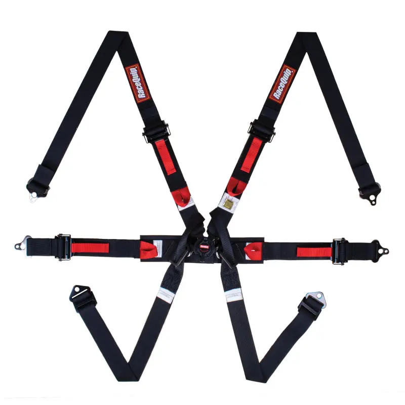 Racequip Black Fia 6Pt Pull Up Lap Fhr Formula Sub 1