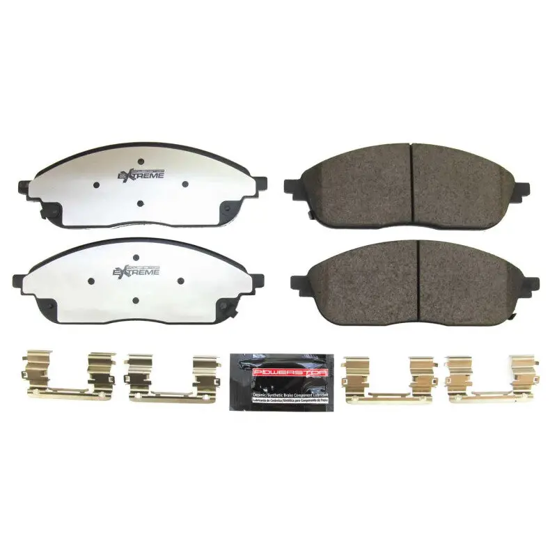 Power Stop 2022 Jeep Grand Cherokee Front Z36 Truck & Tow Brake Pads W/Hardware 1