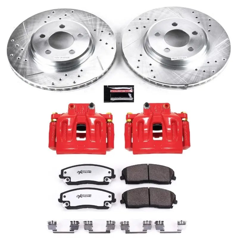 Power Stop 12-19 Chrysler 300 Front Z26 Street Warrior Brake Kit W/Calipers 1