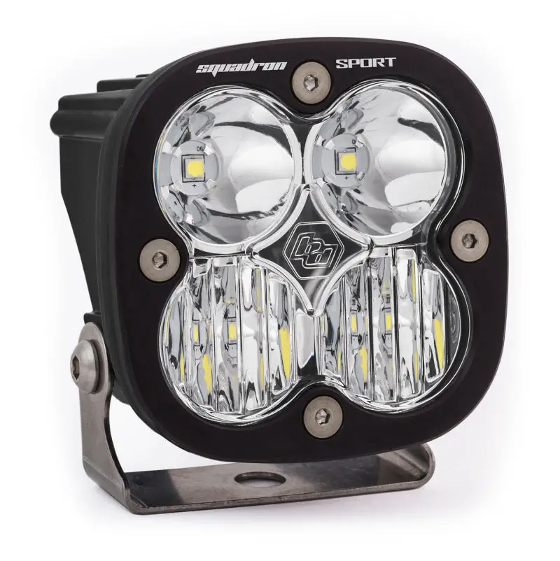 Baja Designs Squadron Sport Wide Cornering Pattern Black Led Light Pod - Clear 1