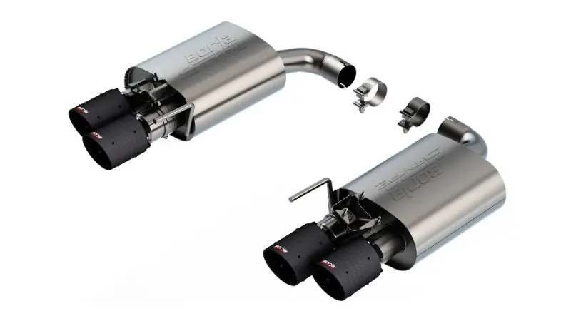 Borla 2024 Ford Mustang Gt 5.0L V8 W/ Active Exhaust S-Type Axle-Back Exhaust System - Carbon Fiber 1