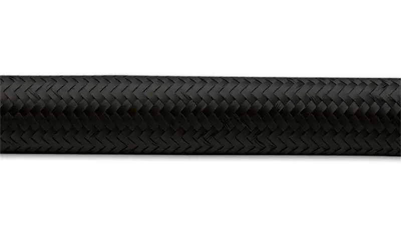 Vibrant -16 An Black Nylon Braided Flex Hose (20 Foot Roll) 1