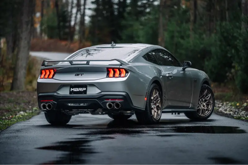 Mbrp 2024+ Ford Mustang 5.0L Alum. Ss 3In Cat-Back Dual Split Exhaust W/ Quad Tips (Valve Delete) 2