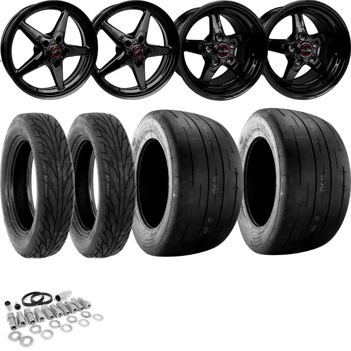 Race Star Wheels "Big Meats" Wheel And Tire Kit For 2005-2023 Charger / Challenger / 300 1