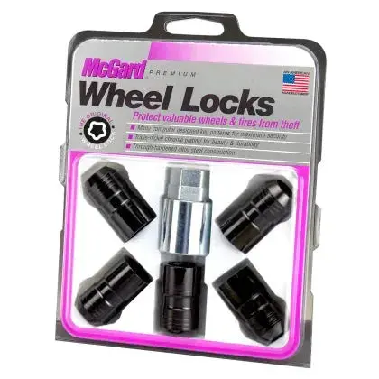 Mcgard Wheel Lock Nut Set - 5Pk. (Cone Seat) M14x1.5 / 22Mm Hex / 1.639In Oal - Black 1