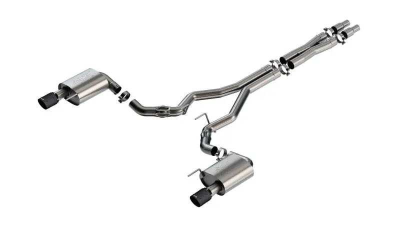 Borla 2024 Ford Mustang Gt 5.0L V8 W/O Active Exhaust Atak Cat-Back Exhaust System - Carbon Fiber 1