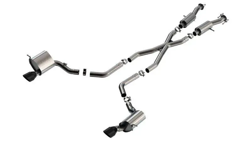 Borla 15-21 Jeep Grand Cherokee Srt 6.4L V8 Awd S-Type Cat-Back Exhaust System - Black Tips T-304Ss 1