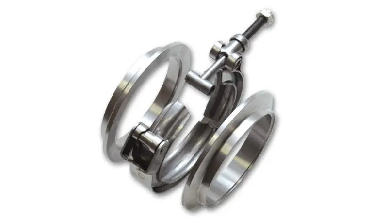 Vibrant T304 Ss V-Band Flange Assembly For 1.5In O.D. Tubing Incl 2 V-Band Flanges & 1 V-Band Clamp 1