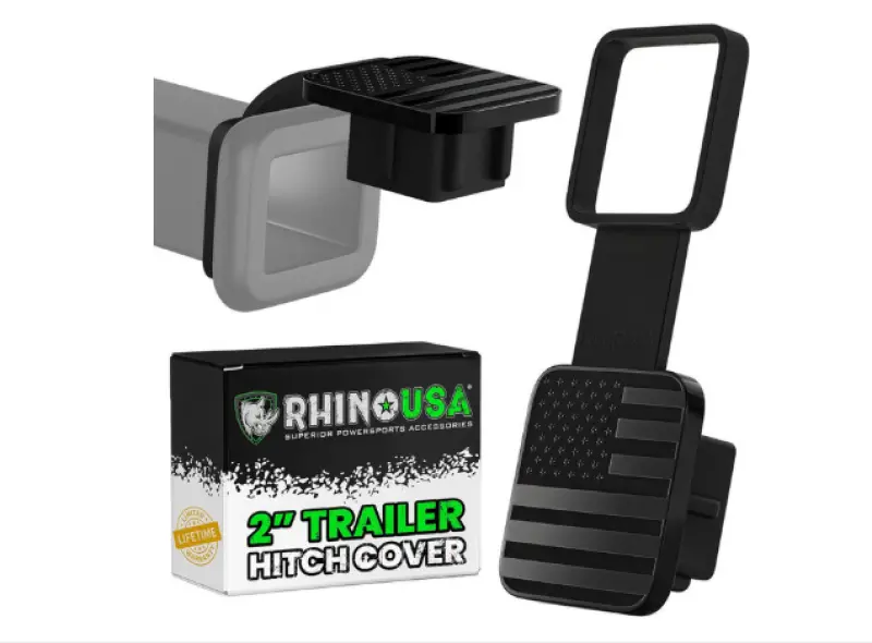 Rhino Usa 2In American Flag Hitch Cover - Black 1