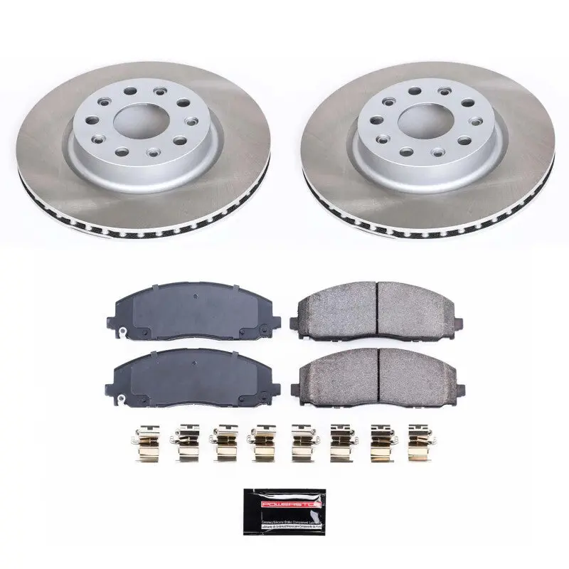 Power Stop 18-22 Jeep Wrangler Front Semi-Coated Rotor Kit 1