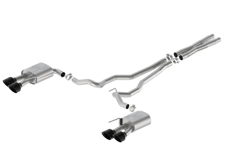 Ford Racing 2024 Mustang 5.0L Sport Non-Active Cat-Back Exhaust W/Valance - Black Tip 1