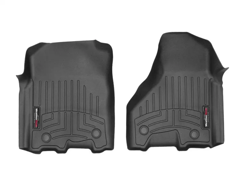Weathertech 2012+ Dodge Ram 2500/3500 (Vinyl Floor/Auto Trans/Crew Cab) Front Floorliners - Black 1