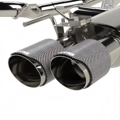 Kooks 18-24 Ford Mustang Gt 5.0 3In. Valved Touring Cat-Back Exhaust - Carbon Tips 2