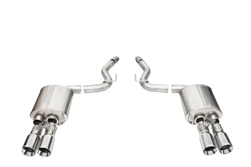Corsa 2024+ Ford Mustang V8 5.0L 3In Axle-Back Exhaust System W/ Twin 4In Polished Straight Tips 1