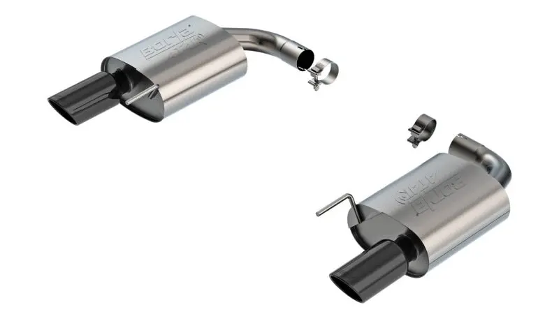 Borla 2024 Ford Mustang Gt 5.0L V8 W/O Active Exhaust Atak Axle-Back Exhaust System - Black Chrome 1