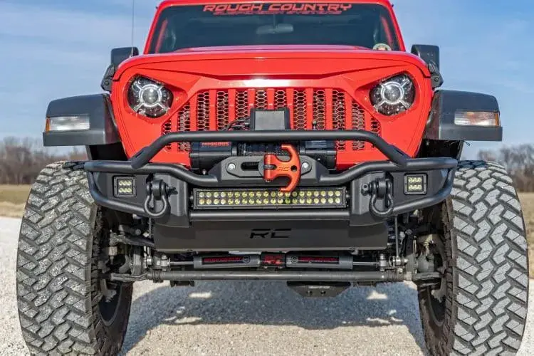 Rough Country Front Bumper Tubular | Skid Plate | Jeep Gladiator Jt/Wrangler Jk & Jl 1
