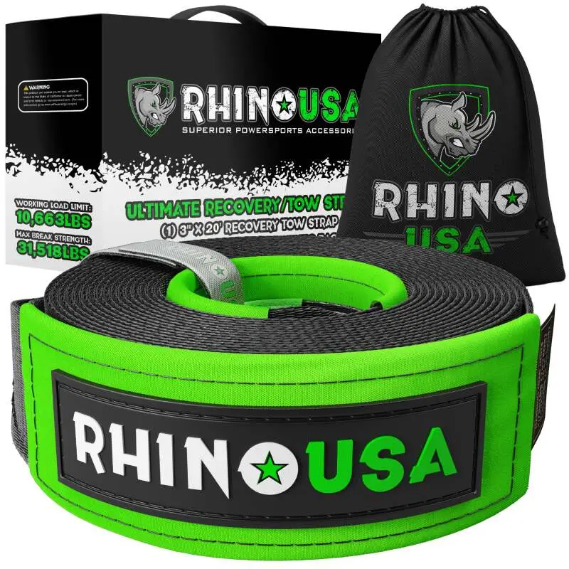 Rhino Usa Recovery Tree Saver Strap 3Inx8ft (Black) 1
