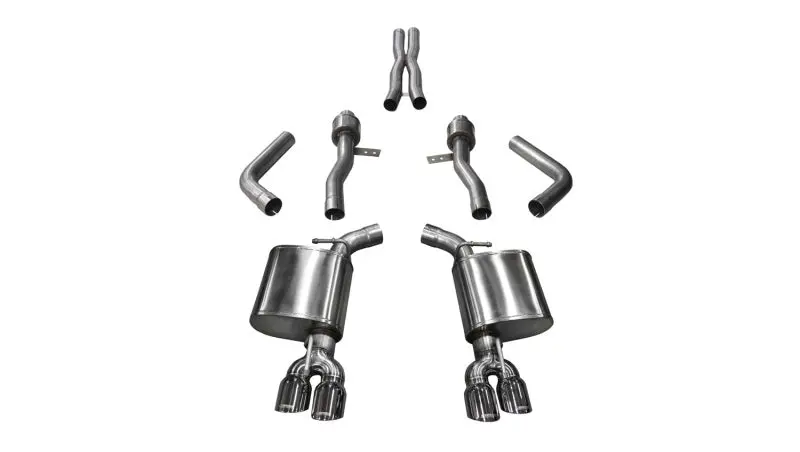 Corsa 2017-2023 Dodge Challenger 5.7L V8 Sport Cat-Back Dual Rear Exit W/3.5In Polished Tips 1