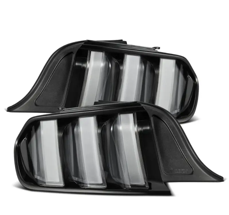Alpharex 15-23 Ford Mustang Nova-Series Prismatic Led Tail Lights Black-Clear 1