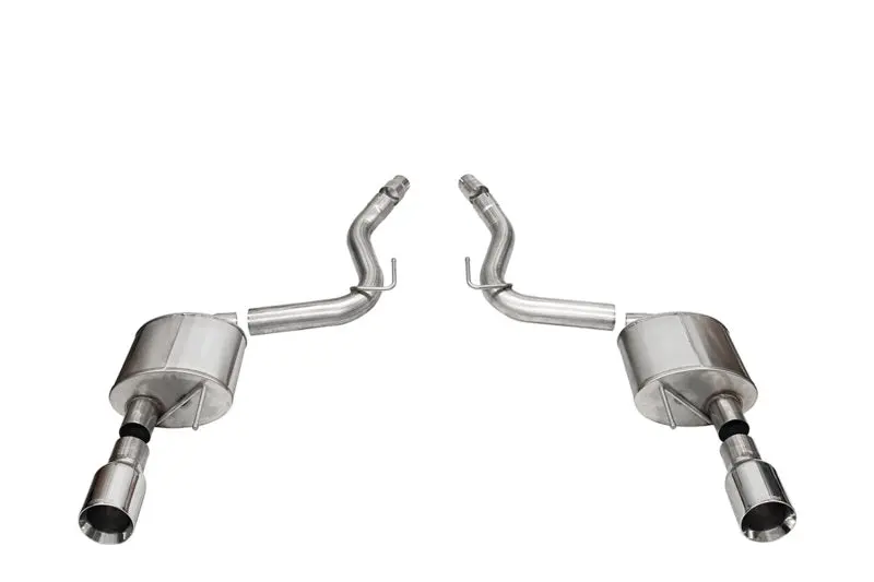 Corsa 2024+ Ford Mustang Gt Sport Axle-Back Dual Rear Exit With 4.5In Straight Cut Polished Tips 1