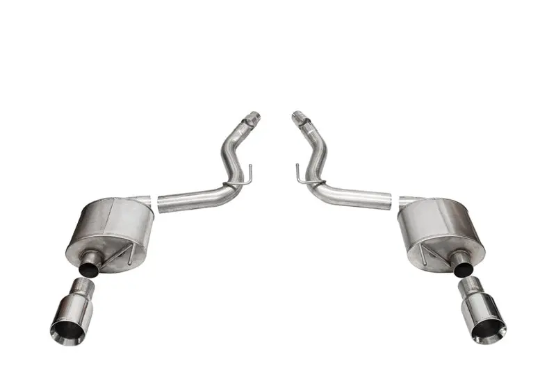 Corsa 24+ Ford Mustang Gt Touring Axle-Back Ex.Sys 3.0In Dual Rear Exit W/4.5In Straight Cut Tips 1