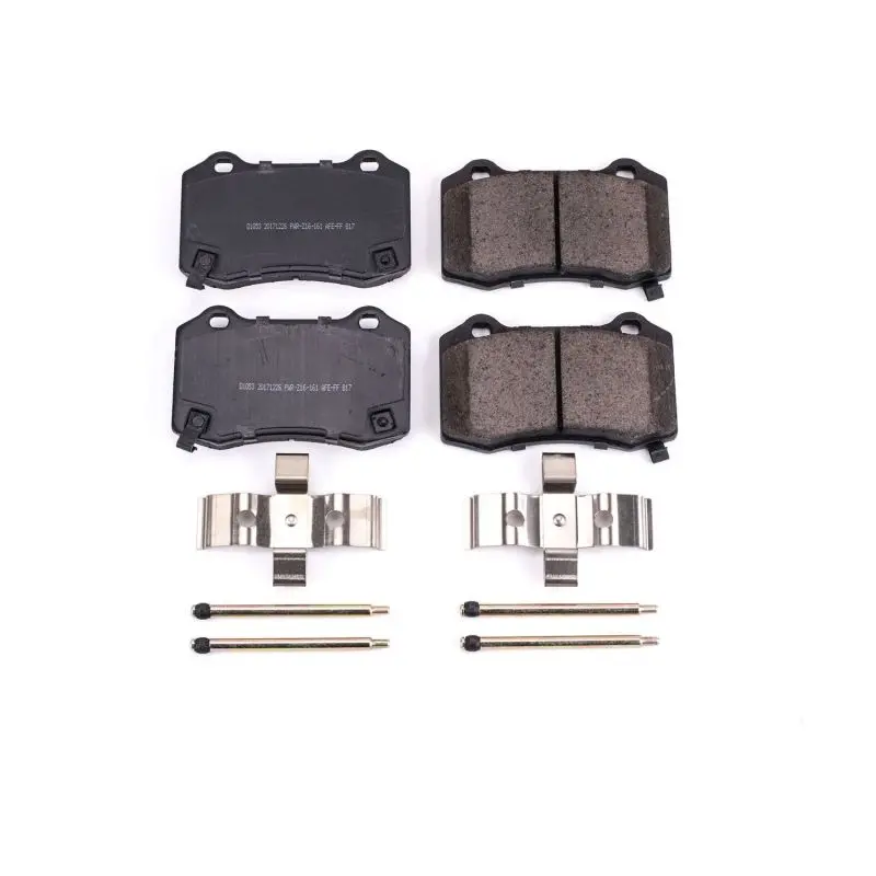Power Stop 2005-2023 Dodge Charger / Challenger / 300 Srt8 4 Piston Rear Z17 Evolution Ceramic Brake Pads W/Hardware 1