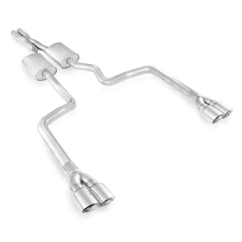 Stainless Works 2008-15 Challenger 3In Catback X-Pipe Chambered Mufflers 3-1/2In Tips 1