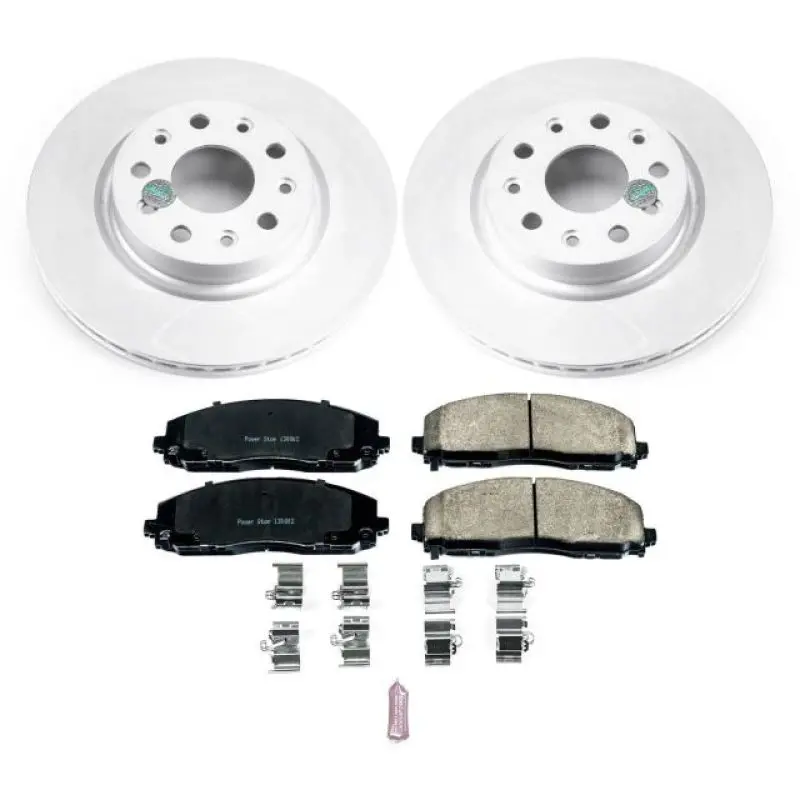 Power Stop 18-19 Jeep Wrangler Front Z17 Evolution Geomet Coated Brake Kit 1