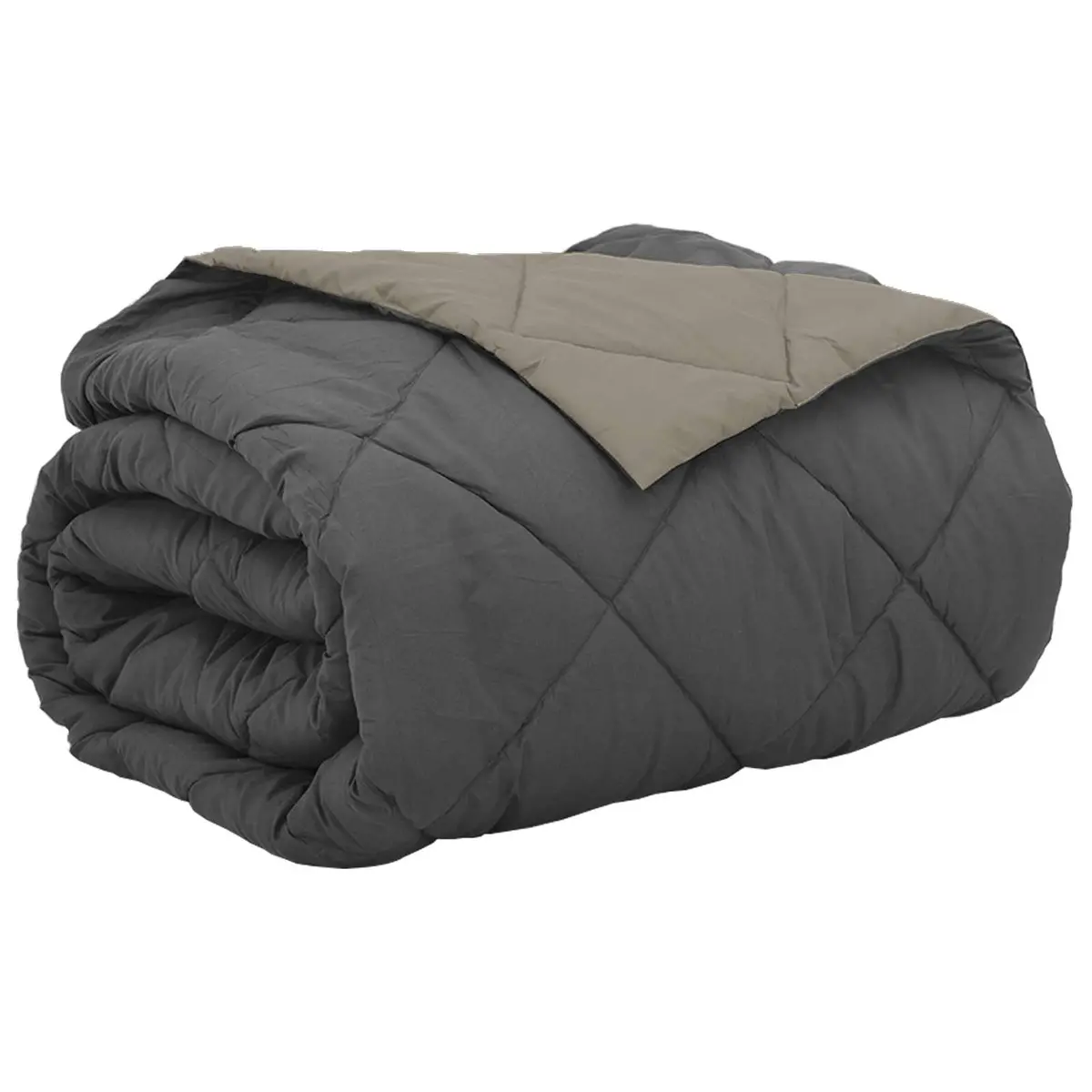 Vidaxl Zomer Dekbed Lichtgrijs En Antraciet 220 X 240 Cm Microfiber 2