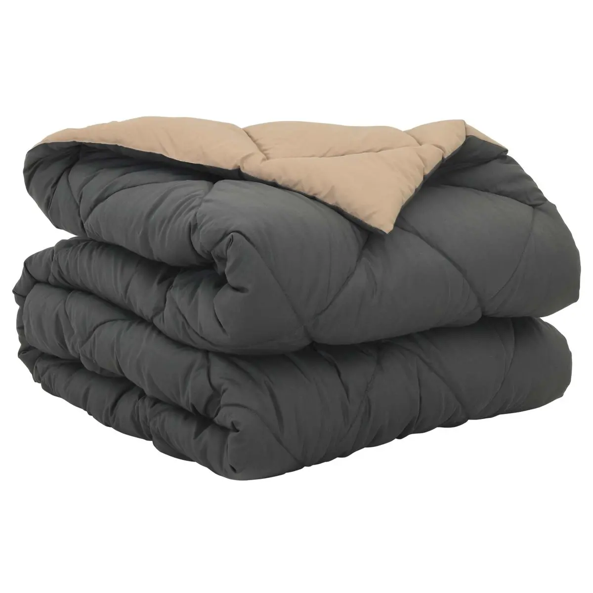Vidaxl Vol Jaar Dekbed Antraciet En Taupe 220 X 155 Cm Microfiber 2