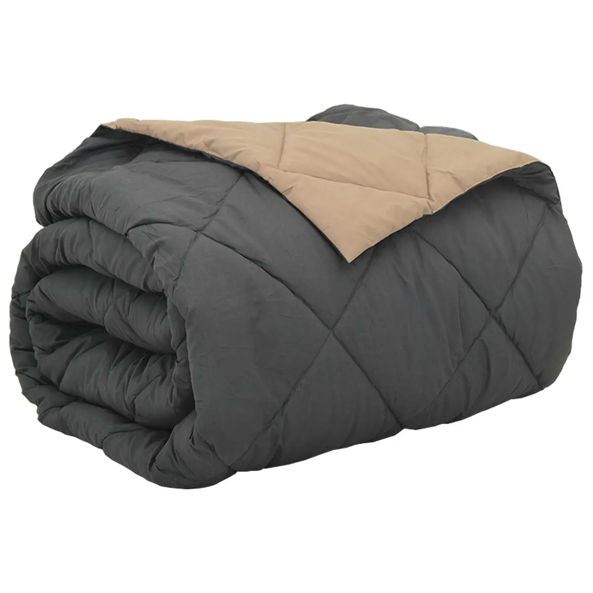 Vidaxl Vol Jaar Dekbed Antraciet En Taupe 220 X 260 Cm Microfiber 2