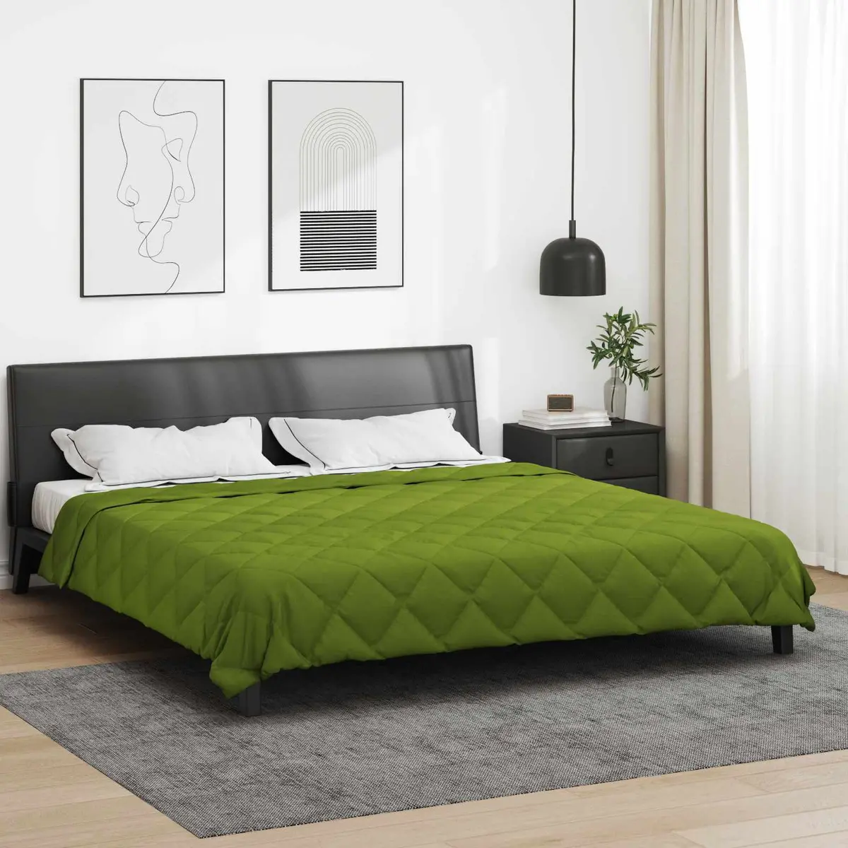 Vidaxl Vol Jaar Dekbed Groen 220 X 200 Cm Microfiber 1