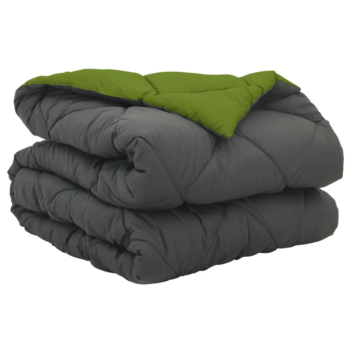Vidaxl Vol Jaar Dekbed Groen En Antraciet 200 X 135 Cm Microfiber 2