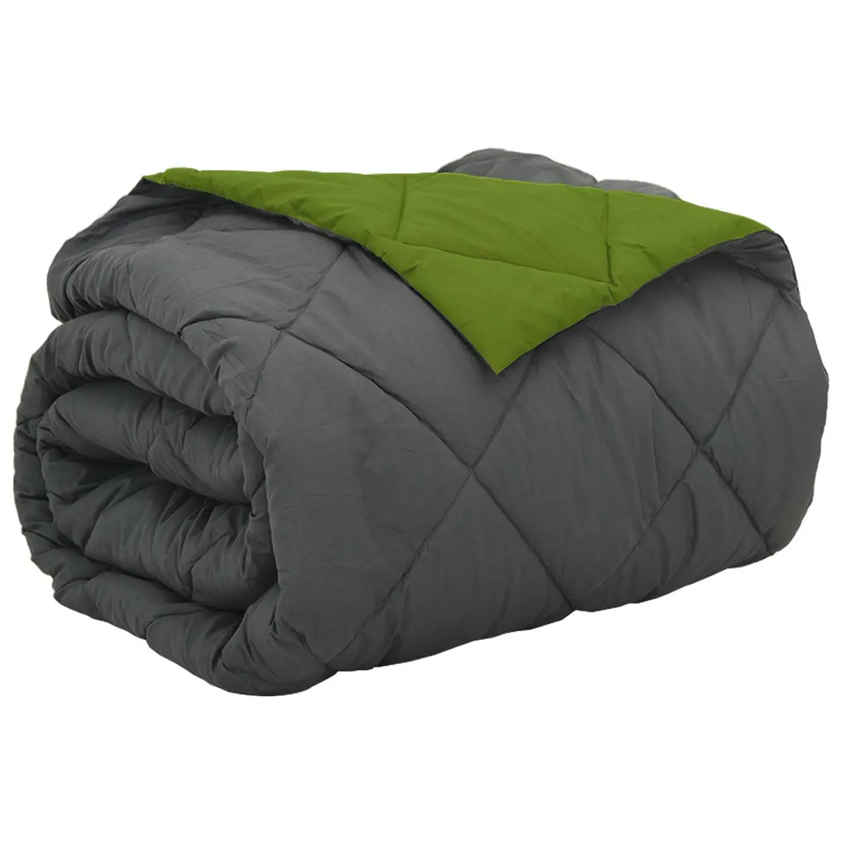 Vidaxl Vol Jaar Dekbed Groen En Antraciet 200 X 200 Cm Microfiber 2
