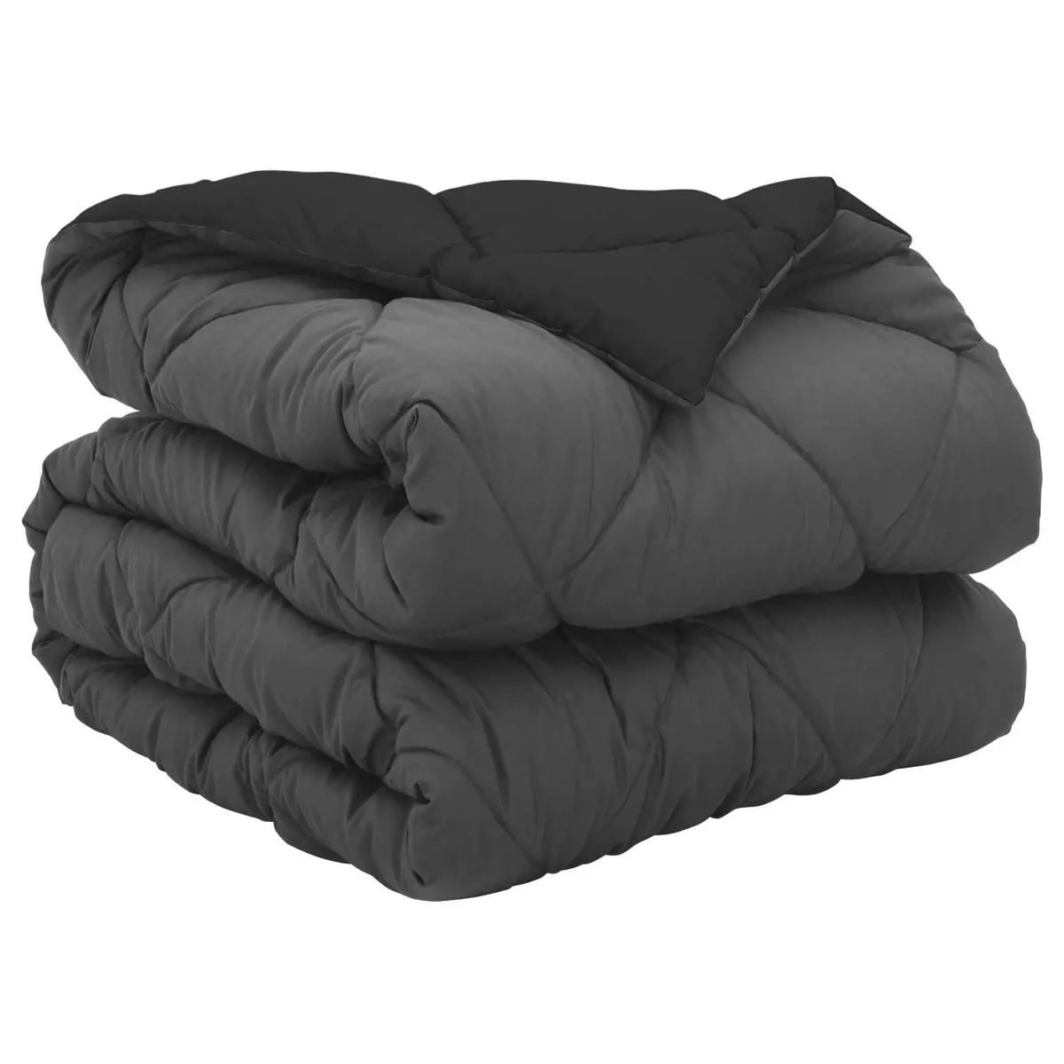 Vidaxl Vol Jaar Dekbed Zwart En Anthraciet 220 X 155 Cm Microfiber 2