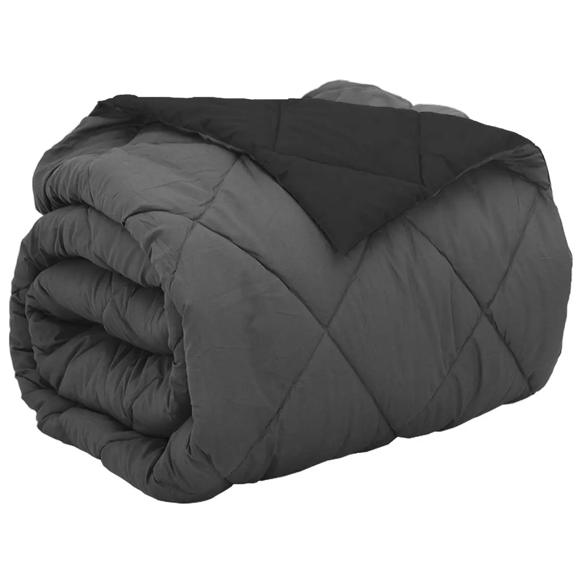 Vidaxl Vol Jaar Dekbed Zwart En Anthraciet 220 X 200 Cm Microfiber 2
