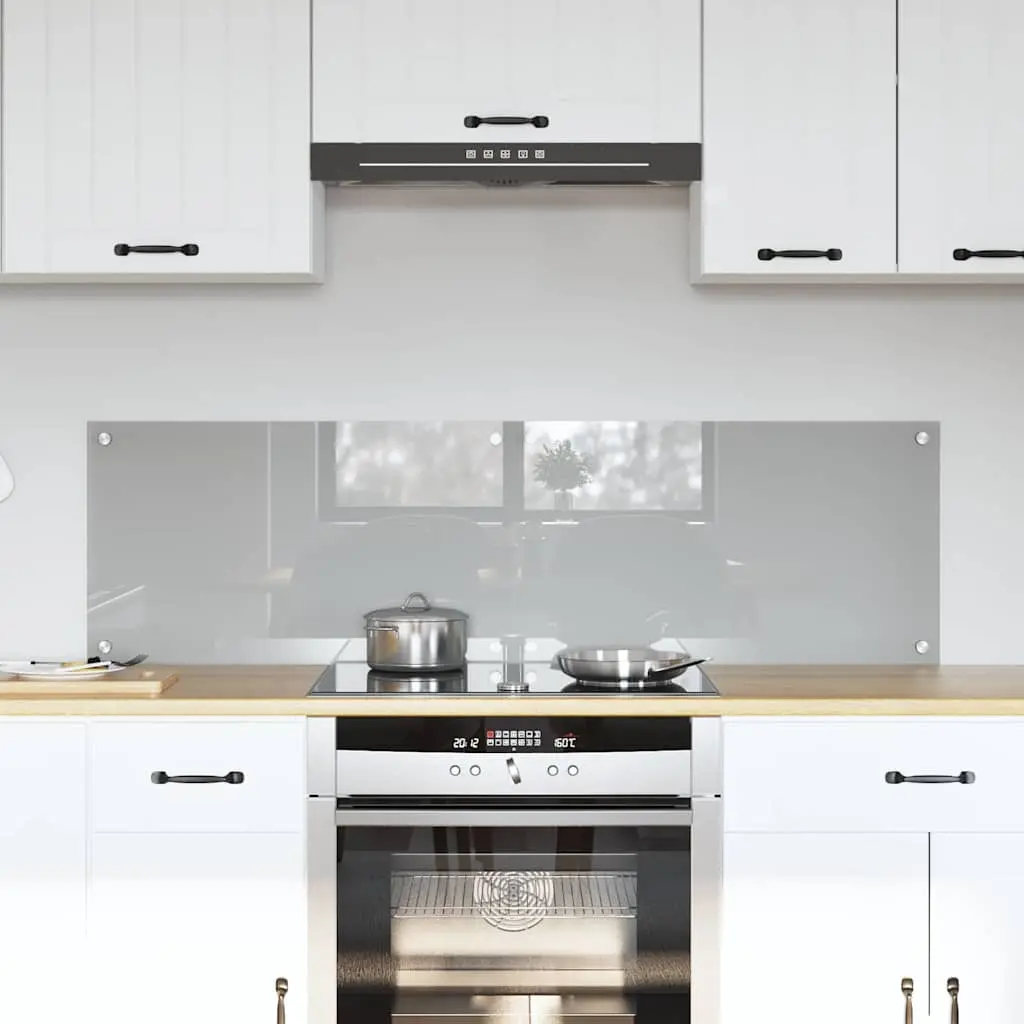 Vidaxl Keuken Spatscherm 2 Pcs Lichtgrijs 70 X 40 Cm Gehard Glas 1