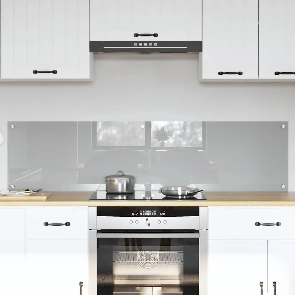 Vidaxl Keuken Spatscherm 2 Pcs Lichtgrijs 80 X 40 Cm Gehard Glas 1