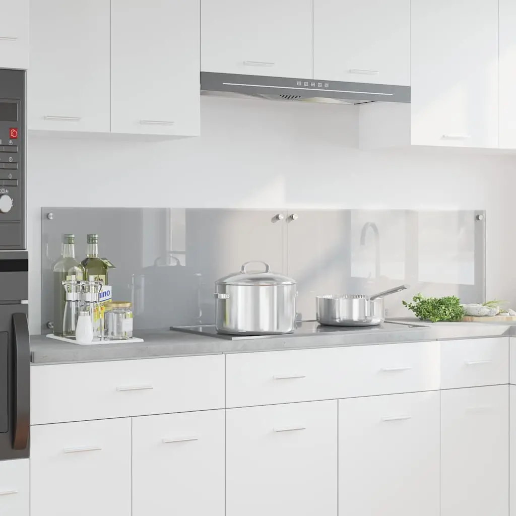 Vidaxl Keuken Spatscherm 2 Pcs Lichtgrijs 90 X 40 Cm Gehard Glas 1